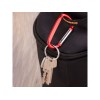 Купить Брелок-карабин для ключей PALE, красный с нанесением логотипа