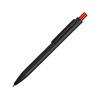 Купить Ручка металлическая шариковая Blaze с цветным зеркальным слоем, черный/красный с нанесением логотипа