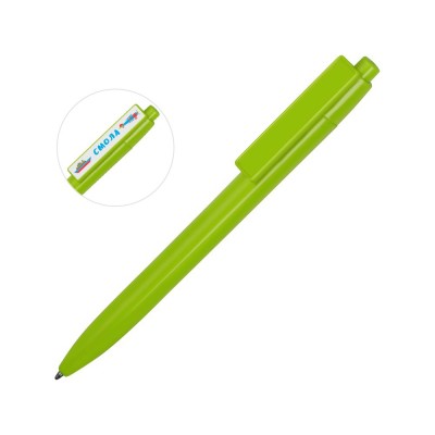 Купить Ручка пластиковая шариковая Mastic под полимерную наклейку, зеленое яблоко с нанесением