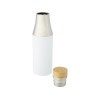 Купить Hulan Бутылка объемом 540 мл с вакуумной изоляцией из меди и бамбуковой крышкой, белый с нанесением логотипа