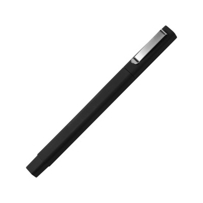 Купить Ручка шариковая пластиковая Quadro Soft, квадратный корпус с покрытием софт-тач, черный с нанесением