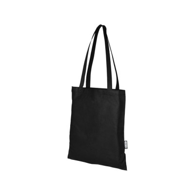 Купить Zeus эко-сумка из нетканого материала, переработанного по стандарту GRS, объемом 6л - Черный с нанесением логотипа