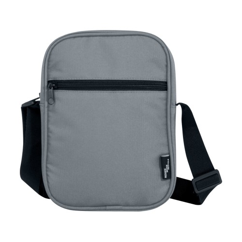 Купить Byron сумка через плечо из переработанных материалов по стандарту GRS объемом 2 л - Серый с нанесением логотипа