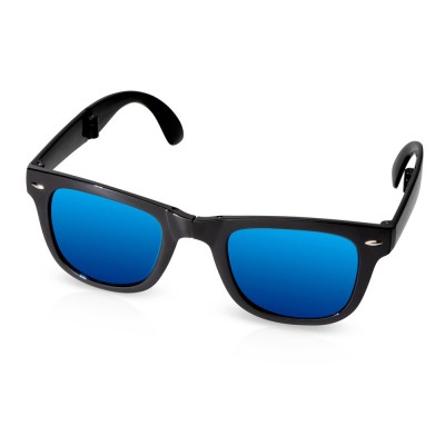 Купить Складные очки с зеркальными линзами Ibiza, черный с нанесением логотипа