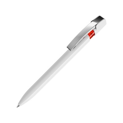Купить Ручка шариковая UMA SKY M, белый/красный с нанесением логотипа