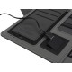 Купить Органайзер с беспроводной зарядкой 5000 mAh Powernote, темно-серый с нанесением логотипа