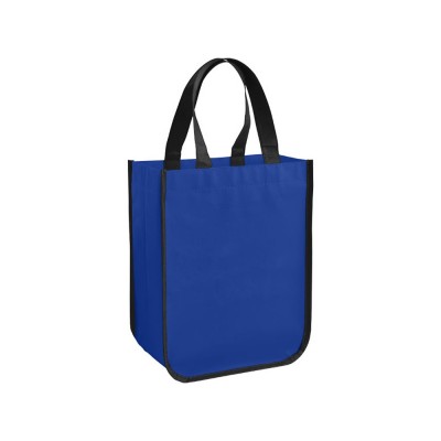 Купить Маленькая ламинированная сумка для покупок, ярко-синий с нанесением