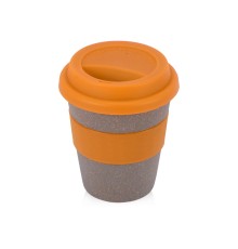 Стакан с силиконовой крышкой Cafe, оранжевый