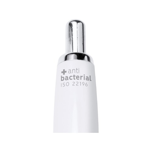 Купить Ручка пластиковая шариковая CARREL с антибактериальным покрытием, белый/королевский синий с нанесением логотипа