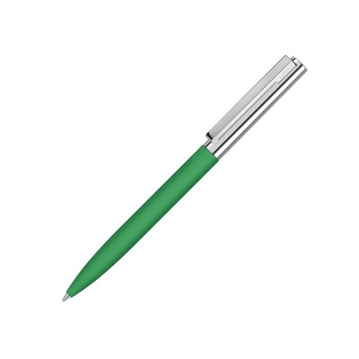 Купить Ручка металлическая шариковая Bright GUM soft-touch с зеркальной гравировкой, зеленый с нанесением