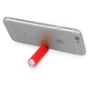 Купить Ручка пластиковая шариковая трехгранная Nook с подставкой для телефона в колпачке, красный/белый с нанесением логотипа