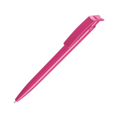 Купить Ручка шариковая пластиковая RECYCLED PET PEN, синий, 1 мм, розовый с нанесением логотипа