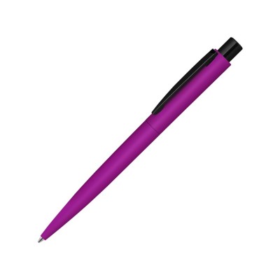 Купить Ручка шариковая металлическая LUMOS M soft-touch, розовый/черный с нанесением
