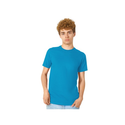 Купить Футболка Heavy Super Club с боковыми швами, мужская, голубой с нанесением логотипа