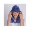 Купить Подушка для путешествий с эффектом памяти, с капюшоном Hooded Tranquility Pillow, синий с нанесением логотипа
