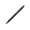 Купить Резиновая шариковая ручка-стилус Dax, черный/оранжевый с нанесением логотипа