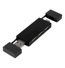 Mulan Двойной USB 2.0-хаб, черный
