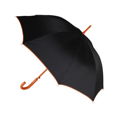 Купить Зонт-трость полуавтоматический, оранжевый с нанесением