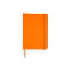 Купить Блокнот А6 CORAL в твердой обложке из кожзама, оранжевый с нанесением логотипа