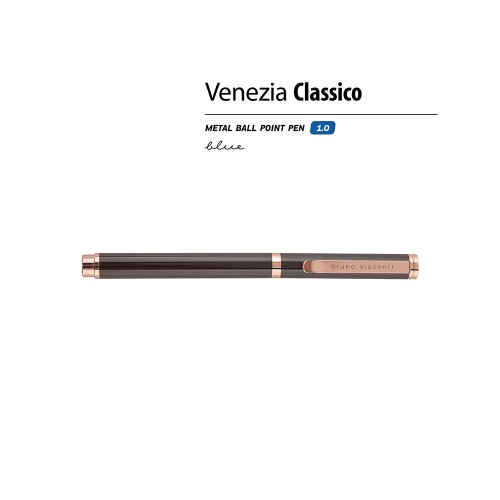 Купить Ручка металлическая шариковая Venezia Classico, коричневый с нанесением логотипа
