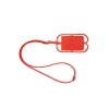 Купить Силиконовый шнурок DALVIK с держателем мобильного телефона и карт, красный с нанесением логотипа