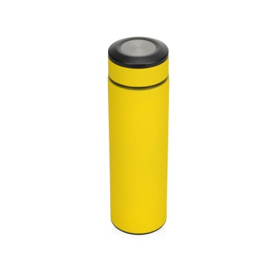 Купить Термос Confident с покрытием soft-touch 420мл, желтый с нанесением логотипа