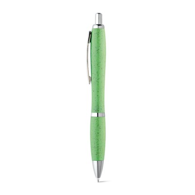 Купить TERRY. Шариковая ручка из волокон пшеничной соломы и ABS, Светло-зеленый с нанесением