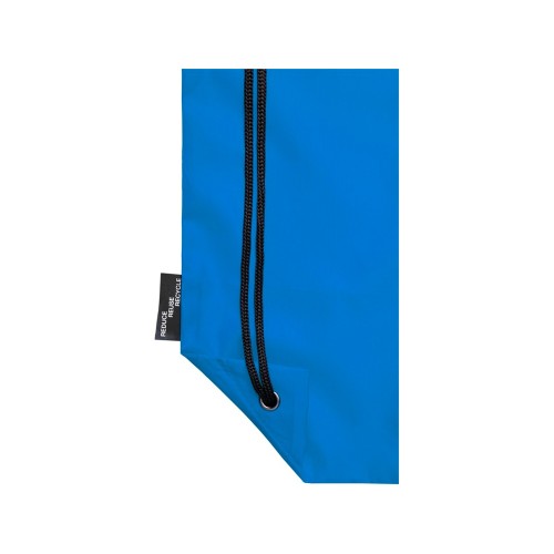 Купить Рюкзак со шнурком Oriole из переработанного ПЭТ, process blue с нанесением логотипа