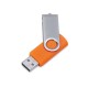 Купить Флеш-карта USB 2.0 32 Gb Flash C1, оранжевый с нанесением логотипа