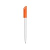 Купить Ручка пластиковая шариковая Миллениум Color CLP, белый/оранжевый с нанесением логотипа
