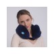 Купить Подушка для путешествий со встроенным массажером Massage Tranquility Pillow, синий с нанесением логотипа