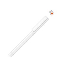 Капиллярная ручка в корпусе из переработанного материала rPET RECYCLED PET PEN PRO FL, белый с оранжевым