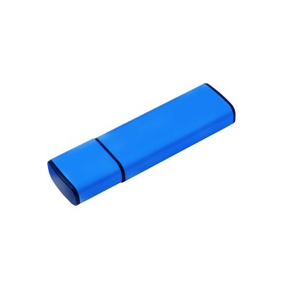 USB-флешка металлическая на 512 Mb с колпачком, синий