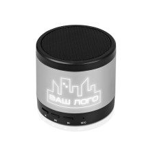 Портативная колонка Ring neon с белой подсветкой корпуса, серебристый