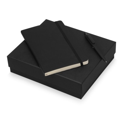 Купить Подарочный набор Moleskine Indiana с блокнотом А5 Soft и ручкой, черный с нанесением