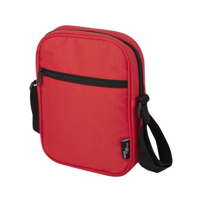 Купить Byron сумка через плечо из переработанных материалов по стандарту GRS объемом 2 л - Красный с нанесением логотипа