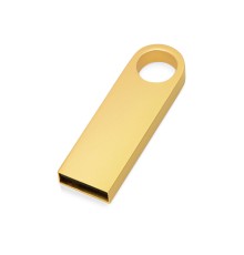USB 2.0-флешка на 64 Гб с мини чипом и круглым отверстием, золотистыйй