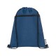 Купить Рюкзак со шнурком Ross из переработанного ПЭТ, heather navy с нанесением логотипа