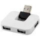 Купить USB Hub Gaia на 4 порта, белый с нанесением логотипа