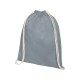 Купить Рюкзак со шнурком Tenes из хлопка плотностью 140 г/м2, серый с нанесением логотипа