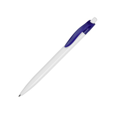 Купить Ручка шариковая Какаду, белый/синий с нанесением логотипа