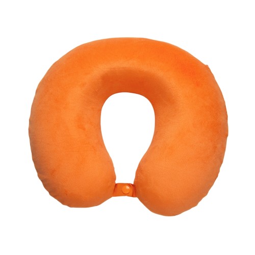 Купить Подушка Basic из микрофибры с эффектом памяти U-shape, оранжевый NEW с нанесением логотипа