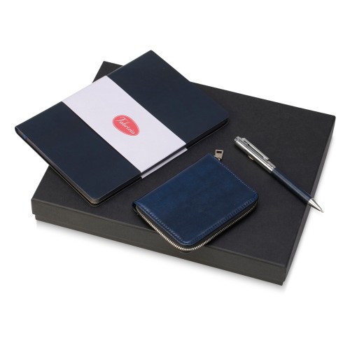 Купить Подарочный набор Fabrizio Large, темно-синий с нанесением логотипа