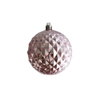 Купить Новогоднее подвесное украшение из полистирола / 8x8x8см, розовый с нанесением логотипа