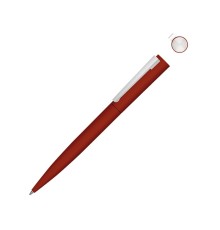 Металлическая шариковая ручка soft touch Brush gum, красный