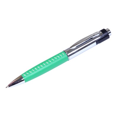 Купить Флешка в виде ручки с мини чипом, 32 Гб, зеленый/серебристый с нанесением