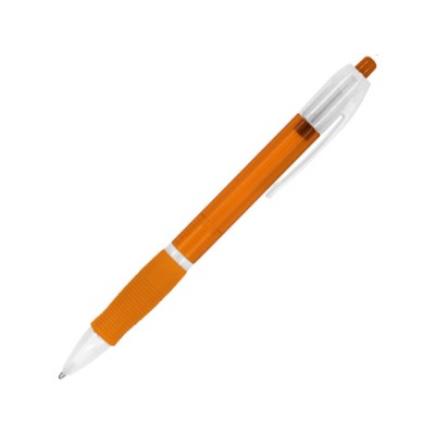 Купить Ручка пластиковая шариковая ONTARIO, апельсин с нанесением логотипа