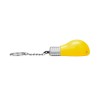 Купить Брелок-рулетка для ключей Лампочка, желтый/серебристый с нанесением логотипа