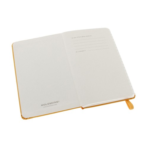 Купить Записная книжка Moleskine Classic (в линейку) в твердой обложке, Pocket (9x14см), оранжевый с нанесением логотипа