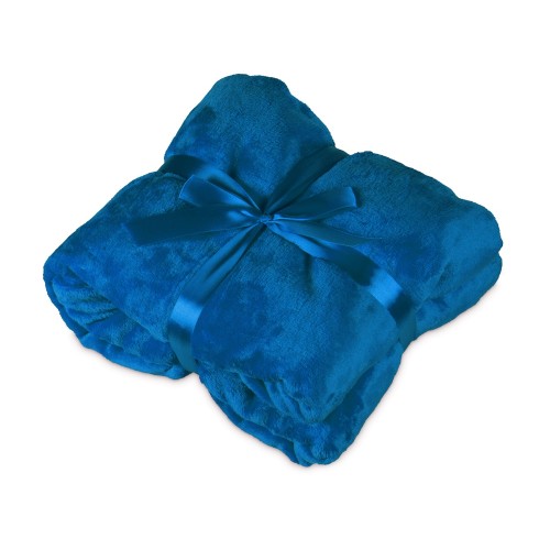 Купить Плед мягкий флисовый Fancy, индиго с нанесением логотипа